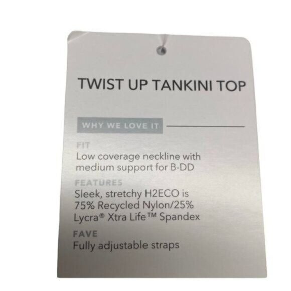 Athleta Women's Twist Up Tankini Swim Tank UPF 50+ Beach Vacation Yellow 32 B/C - Picture 5 of 7